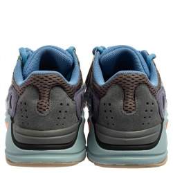 Pre Owned حذاء رياضي ييزي وأديداس بوست 700 في2غيودي جلد ونوبوك متعدد الألوان مقاس 38 2/3