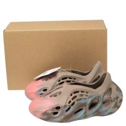 Pre Owned Yeezy Multicolor Rubber Foam Runner MX Sand Grey Sneakers FR 38
