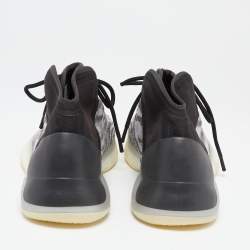 Yeezy x Adidas Grey/Black Mesh and Fabric QNTM Sneakers Size 42