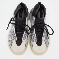 Yeezy x Adidas Grey/Black Mesh and Fabric QNTM Sneakers Size 42