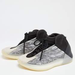 Yeezy x Adidas Grey/Black Mesh and Fabric QNTM Sneakers Size 42