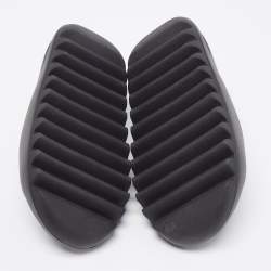 Pre Owned Yeezy x Adidas Black Rubber Onyx Flat Slides Size 37
