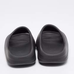 Pre Owned Yeezy x Adidas Black Rubber Onyx Flat Slides Size 37