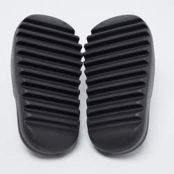 Pre Owned Yeezy x adidas Black Rubber Onyx Flat Slides Size 38