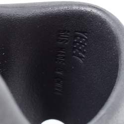 Pre Owned Yeezy x adidas Black Rubber Onyx Flat Slides Size 38