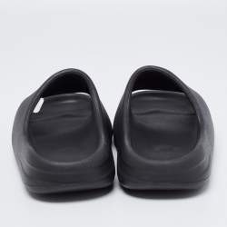 Pre Owned Yeezy x adidas Black Rubber Onyx Flat Slides Size 38