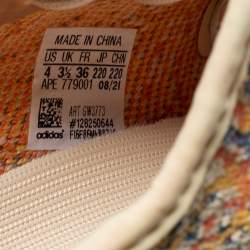 Pre Owned Yeezy Multicolor Knit Fabric Boost 350 V2 Mx Oat Sneakers Size 36
