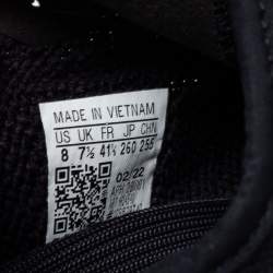 Pre Owned Yeezy x Adidas Black Knit Fabric Boost 350 V2 Onyx Low-Top Sneakers Size 41 1/3