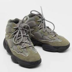 Yeezy x Adidas Grey Suede and Neoprene 500 High Mist Slate Sneakers Size 38