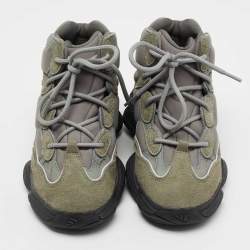 Yeezy x Adidas Grey Suede and Neoprene 500 High Mist Slate Sneakers Size 38
