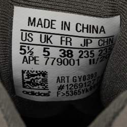 Pre Owned Yeezy x Adidas Grey Suede and Neoprene 500 High Mist Slate Sneakers Size 38