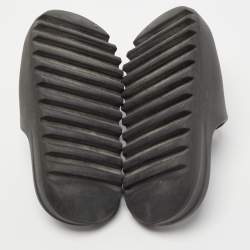 Pre Owned Yeezy x Adidas Black Rubber Onyx Flat Slides Size 38