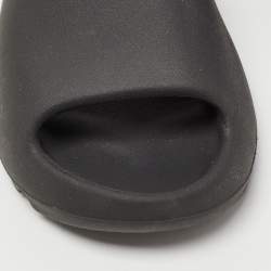 Pre Owned Yeezy x Adidas Black Rubber Onyx Flat Slides Size 38