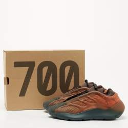 Pre Owned Yeezy x Adidas Multicolor PVC and Fabric Yeezy 700 V3 Copper Sneakers Size 39.5