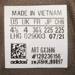 Pre Owned Yeezy x Adidas Green/Grey Suede and Fabric Yeezy 500 Clay-Brown Sneakers Size 36 2/3