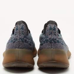 Pre Owned Yeezy x Adidas Blue/Grey Knit Fabric Boost 380 Covellite Sneakers Size 39 1/3