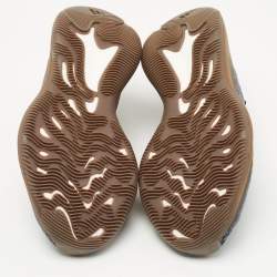 Pre Owned Yeezy x Adidas Blue/Grey Knit Fabric Boost 380 Covellite Sneakers Size 39 1/3