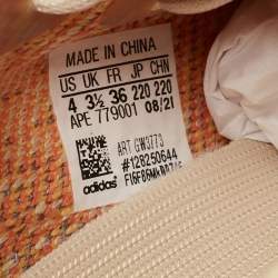 Pre Owned Yeezy Multicolor Knit Fabric Boost 350 V2 Mx Oat Sneakers Size FR 36