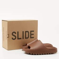 Yeezy x Adidas Brown Rubber Flax Slides Size 39