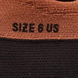 Pre Owned Yeezy x Adidas Black/Brown Knit Fabric RNR Stone Carbon Sneakers Size 38 2/3