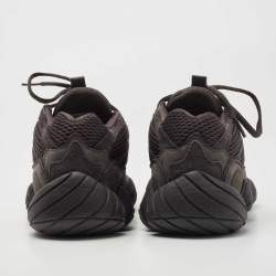 Pre Owned Yeezy x Adidas Black Mesh and Suede Boost 500 Utility Black Sneakers Size 38 2/3