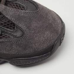Pre Owned Yeezy x Adidas Black Mesh and Suede Boost 500 Utility Black Sneakers Size 38 2/3