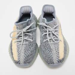 Pre Owned Yeezy x Adidas Blue Knit Fabric Boost 350 V2 Ash Blue Sneakers Size 38