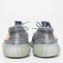 Pre Owned Yeezy x Adidas Blue Knit Fabric Boost 350 V2 Ash Blue Sneakers Size 38