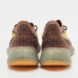 Pre Owned Yeezy x Adidas Brown Knit Fabric Boost 380 lmnte Sneakers Size 38 2/3