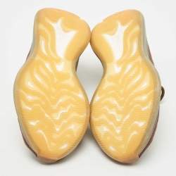 Pre Owned Yeezy x Adidas Brown Knit Fabric Boost 380 lmnte Sneakers Size 38 2/3