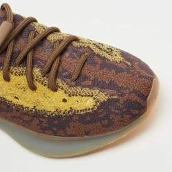 Pre Owned Yeezy x Adidas Brown Knit Fabric Boost 380 lmnte Sneakers Size 38 2/3
