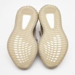 Pre Owned Yeezy x Adidas White Fabric Boost 350 V2 Slate Core Sneakers Size 37 2/3