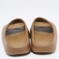 Pre Owned Yeezy x Adidas Brown Rubber Earth Slides Size 38
