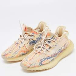 Pre Owned Yeezy x Adidas Multicolor Fabric Boost 350 V2- Mx-Oat Sneakers Size 38 2/3