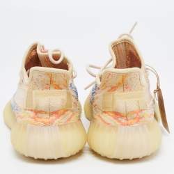 Pre Owned Yeezy x Adidas Multicolor Fabric Boost 350 V2- Mx-Oat Sneakers Size 38 2/3