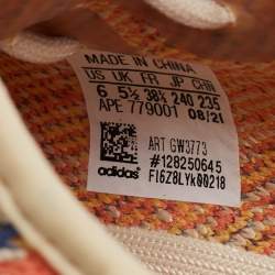 Pre Owned Yeezy x Adidas Multicolor Fabric Boost 350 V2- Mx-Oat Sneakers Size 38 2/3