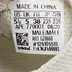 Pre Owned Yeezy x Adidas White Fabric Boost 380 calcite-glow Sneakers Size 38