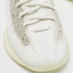 Pre Owned Yeezy x Adidas White Fabric Boost 380 calcite-glow Sneakers Size 38