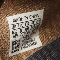 Pre Owned Yeezy x Adidas Brown Mesh and Fabric Boost 350 V2 Earth Sneakers Size 39 1/3