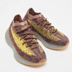 Pre Owned Yeezy x Adidas Multicolor Fabric and Mesh Boot 380 Imnte Sneakers Size 38