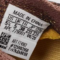 Pre Owned Yeezy x Adidas Multicolor Fabric and Mesh Boot 380 Imnte Sneakers Size 38