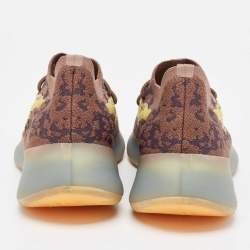 Pre Owned Yeezy x Adidas Brown/Yellow Knit Fabric Boost 380 Imnte Sneakers Size 44.5