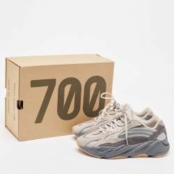 Pre Owned Yeezy x Adidas Grey Suede and Fabric Boost 700 V2 Tephra Sneakers Size 40