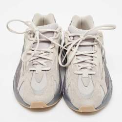 Pre Owned Yeezy x Adidas Grey Suede and Fabric Boost 700 V2 Tephra Sneakers Size 40