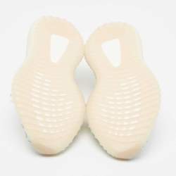 Yeezy x Adidas Whiite/Blue Knit Fabric Boost 350 V2 Cloud White Non Reflective Sneakers Size 36 2/3 