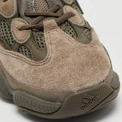 Pre Owned Yeezy x Adidas Brown Suede and Mesh 500 Clay Brown Sneakers Size 39 1/3