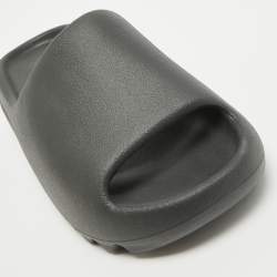 Pre Owned Yeezy x Adidas Black Rubber Onyx Flat Slides Size 37