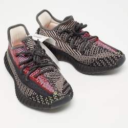Pre Owned Yeezy x Adidas Multicolor Knit Fabric Boost 350 V2 Yecheil (Non-Reflective) Sneakers Size 40 2/3
