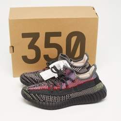 Pre Owned Yeezy x Adidas Multicolor Knit Fabric Boost 350 V2 Yecheil (Non-Reflective) Sneakers Size 40 2/3