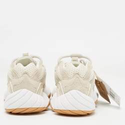 Yeezy x Adidas White/Grey Suede and Fabric Boost 500 Sneakers Size 37 1/3